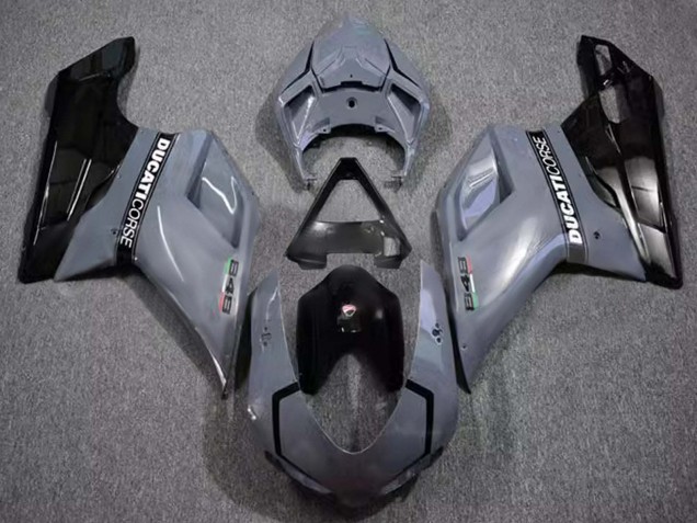 Descuento Carenados Moto Ducati 848 2007-2014 - Gris Negro Brillante Corse