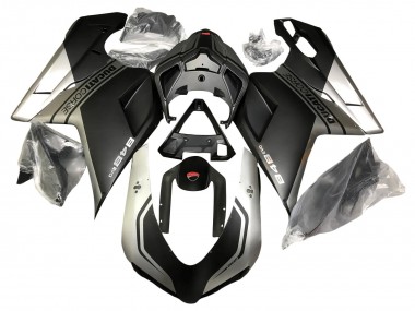 Descuento Carenados Moto Ducati 848 2007-2014 - Plata Negro Mate