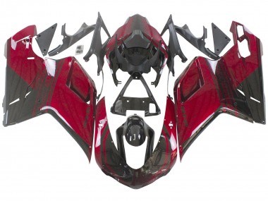 Descuento Carenado Moto Ducati 848 2007-2014 - Rojo Negro Brillante
