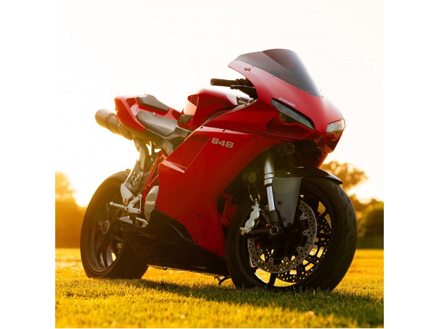 Descuento Carenados Moto Ducati 848 2007-2014 - Rojo Negro Brillante