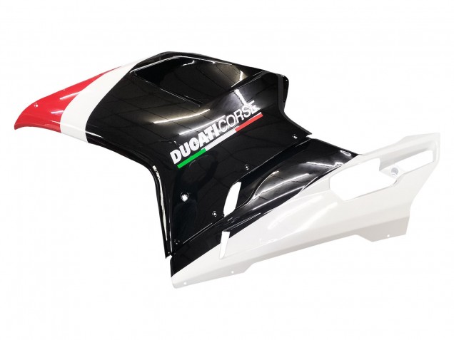 Descuento Carenados Moto Ducati 848/1098/1198 2007-2014 - Blanco Rojo Negro Brillante