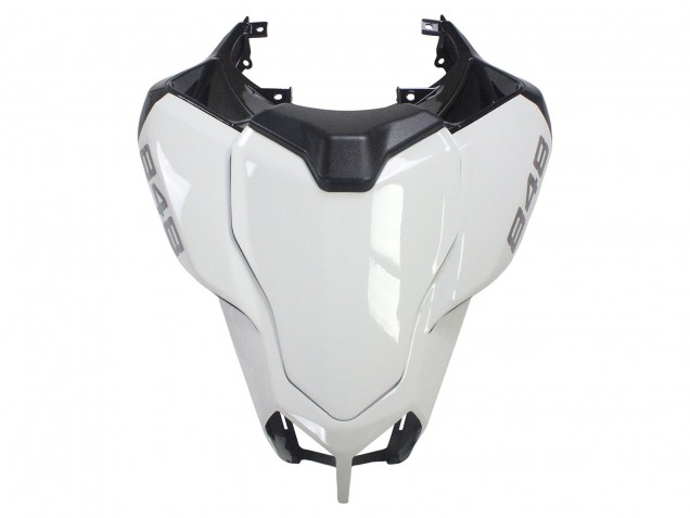 Descuento Carenados Moto Ducati 848/1098/1198 2007-2014 - Blanco Negro Brillante Corse