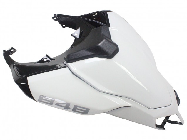 Descuento Carenados Moto Ducati 848/1098/1198 2007-2014 - Blanco Negro Brillante Corse