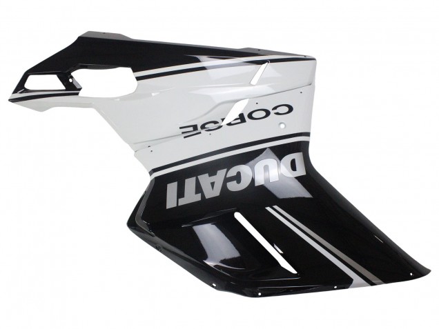 Descuento Carenados Moto Ducati 848/1098/1198 2007-2014 - Blanco Negro Brillante Corse