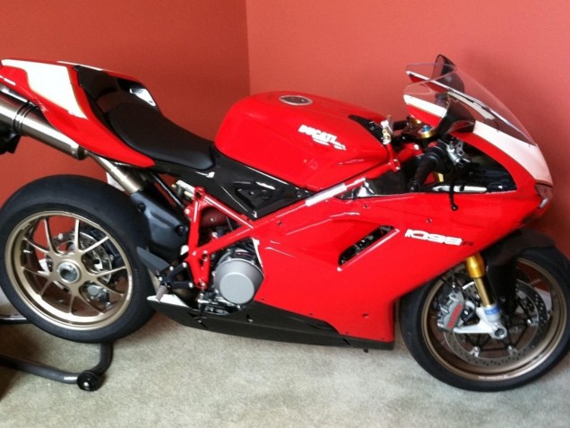 Descuento Carenados Moto Ducati 1098 2007-2014 - Blanco Rojo Negro Brillante