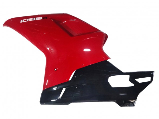 Descuento Carenados Moto Ducati 1098 2007-2014 - Blanco Rojo Negro Brillante