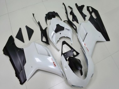 Descuento Carenados Moto Ducati 848 2007-2014 - Blanco Negro Mate
