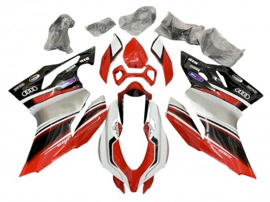 Descuento Carenados Moto Ducati 1199 2011-2014 - Plata Rojo Negro Brillante