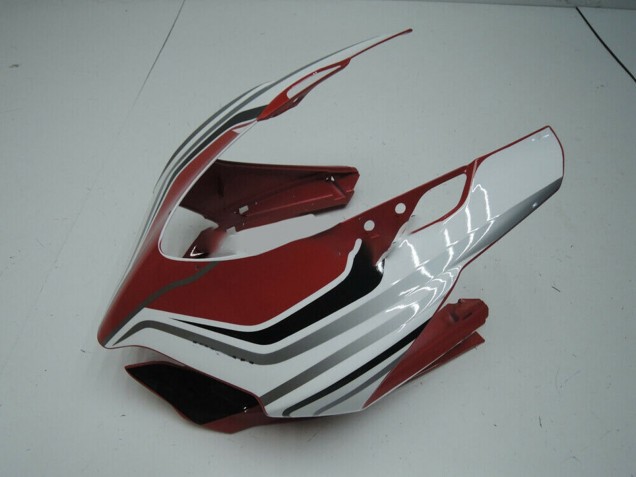Descuento Carenado Moto Ducati Panigale 899 2011-2014 - Blanco Rojo Negro Brillante