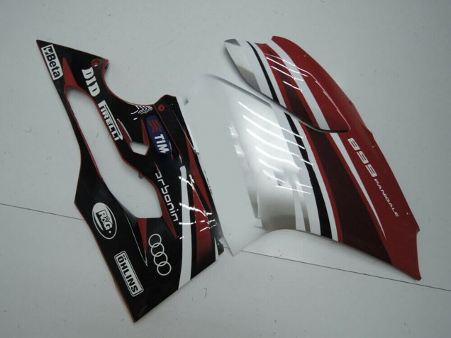 Descuento Carenado Moto Ducati Panigale 899 2011-2014 - Blanco Rojo Negro Brillante