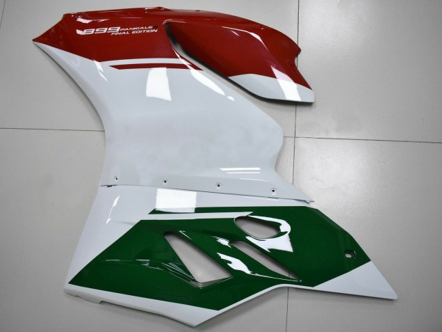 Descuento Carenados Moto Ducati Panigale 899 2011-2014 - Blanco Rojo Verde Oscuro