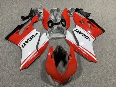Descuento Carenados Moto Ducati 1199 2011-2014 - Rojo Blanco Negro Brillante