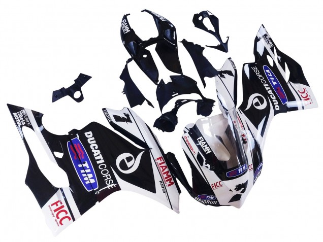 Descuento Carenados Moto Ducati Panigale 899/1199 2011-2014 - Blanco Negro Azul Fiamm Ficc 7