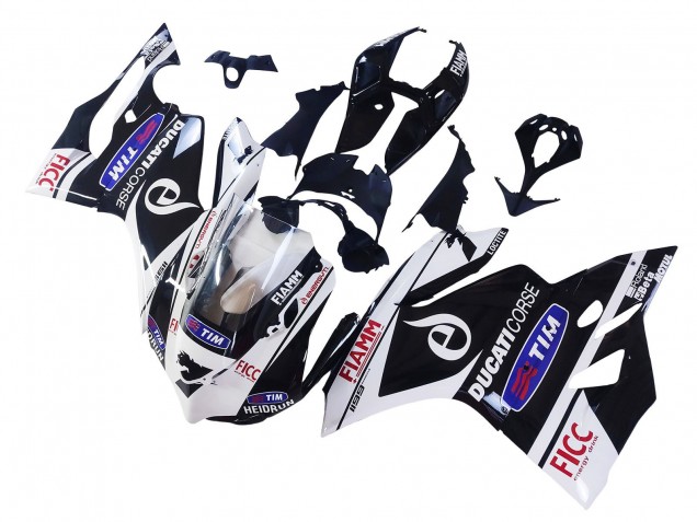 Descuento Carenados Moto Ducati Panigale 899/1199 2011-2014 - Blanco Negro Azul Fiamm Ficc 7