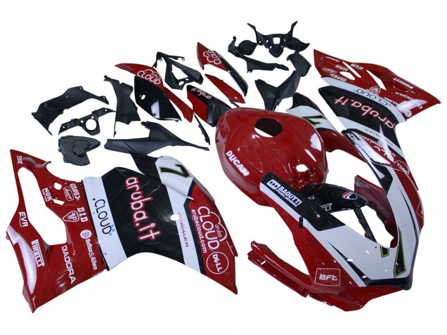 Descuento Carenados Moto Ducati 959/1299 2015-2020 - Blanco Rojo Negro Aruba 7