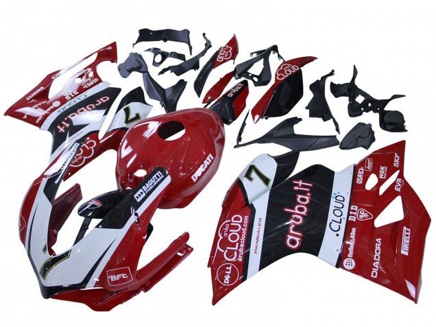 Descuento Carenados Moto Ducati 959/1299 2015-2020 - Blanco Rojo Negro Aruba 7