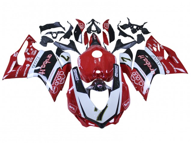 Descuento Carenados Moto Ducati 959/1299 2015-2020 - Blanco Rojo Negro Aruba 7