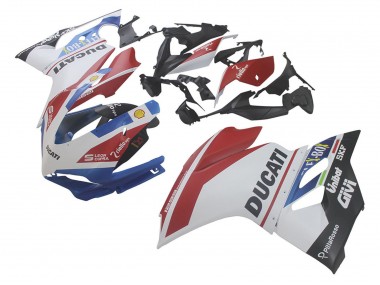 Descuento Carenados Moto Ducati 1299 2015-2020 - Blanco Rojo Azul Negro Mate Unibat Flex-Box