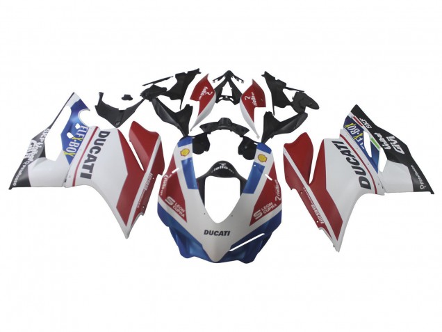 Descuento Carenados Moto Ducati 1299 2015-2020 - Blanco Rojo Azul Negro Mate Unibat Flex-Box