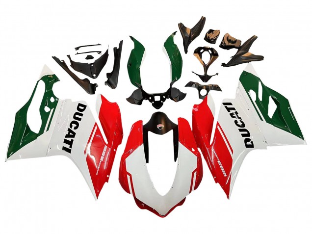 Descuento Carenados Moto Ducati 1299 2015-2020 - Blanco Rojo Verde Negro Mate