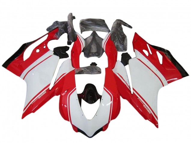 Descuento Kits Carenado Moto Ducati 959 2015-2020 - Blanco Rojo Negro Brillante
