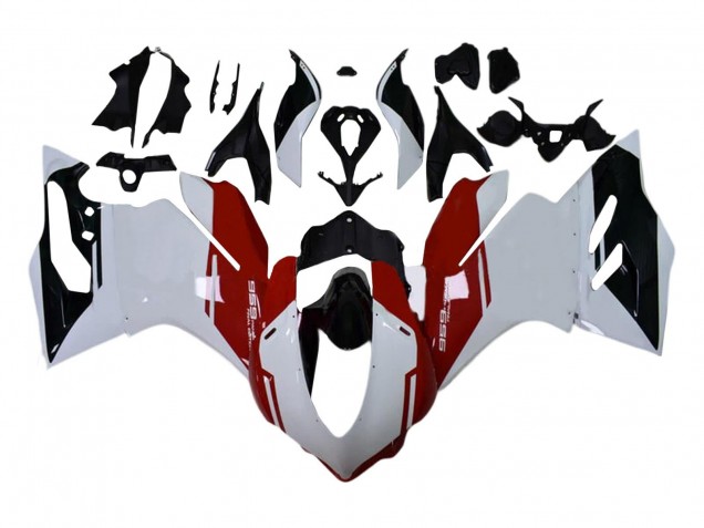 Descuento Kits Carenados Moto Ducati 959 2015-2020 - Blanco Rojo Negro Brillante