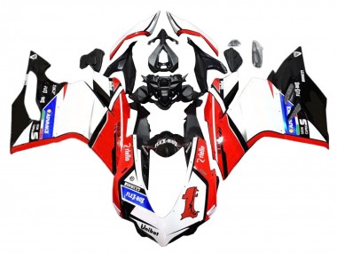 Descuento Carenados Moto Ducati 959/1299 2015-2020 - Blanco Rojo Negro Brillante Unibat Flex-Box