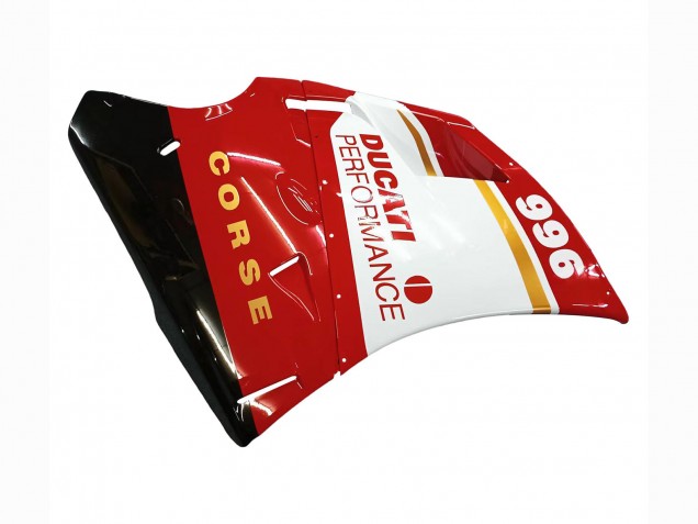 Descuento Carenados Moto Ducati 996 1993-2005 - Blanco Rojo Oro Negro Brillante Corse Performance