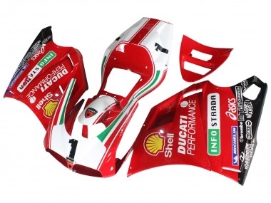Descuento Carenados Moto Ducati 748/916/996/998 1993-2005 - Blanco Rojo Amarillo Verde Negro Brillante Performance
