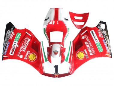 Descuento Carenados Moto Ducati 748/916/996/998 1993-2005 - Blanco Rojo Amarillo Verde Negro Brillante Performance