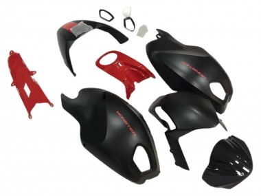 Descuento Carenados Moto Ducati Monster 696 796 1100 1100S 2008-2012 - Rojo Negro Mate Monstruo