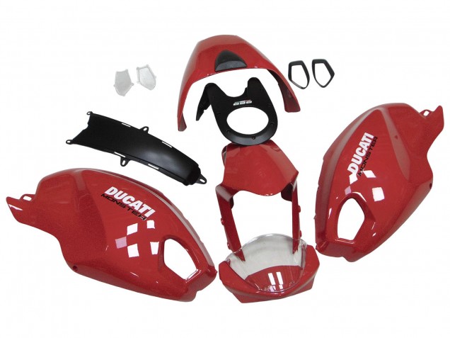 Descuento Carenados Moto Ducati Monster 696 796 1100 1100S 2008-2012 - Rojo Blanco