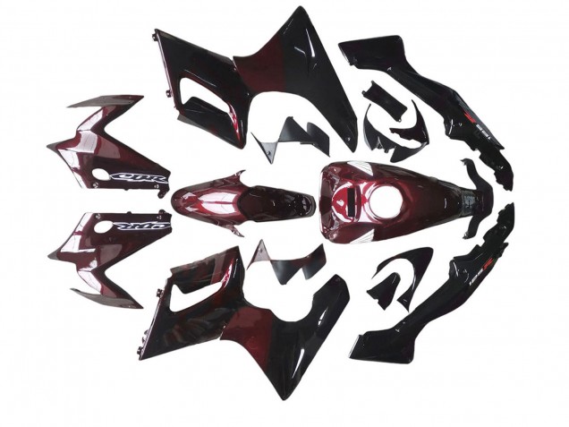Descuento Carenados Moto Honda CBR125R 2002-2006 - Negro Brillante Rojo Llama