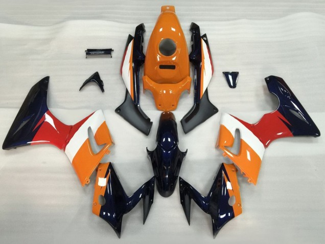 Descuento Carenados Moto Honda CBR125R 2002-2006 - Naranja Blanco Rojo Negro Brillante