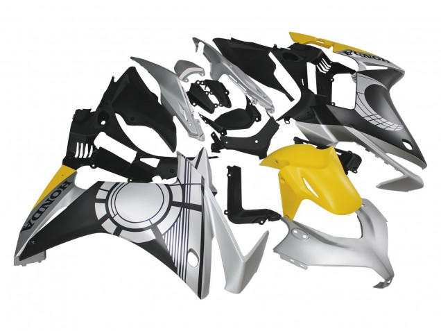 Descuento Carenados Moto Honda CBR500R 2013-2015 - Plata Amarillo Negro Mate
