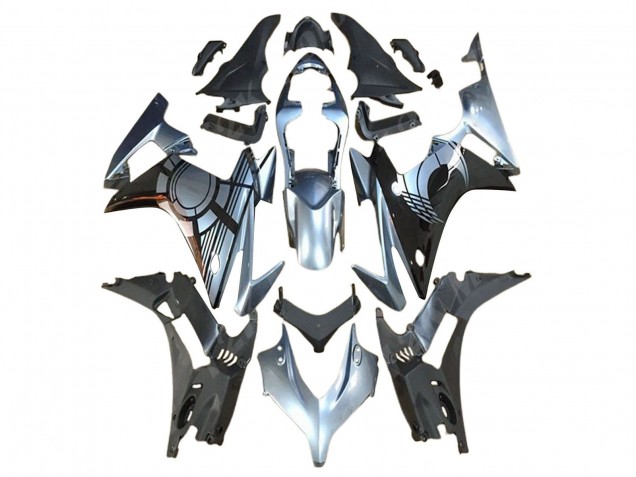 Descuento Kits Carenado Moto Honda CBR500R 2013-2015 - Plata Negro Brillante