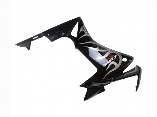 Descuento Carenados Moto Honda CBR500R 2013-2015 - Negro Brillante Plata Llama