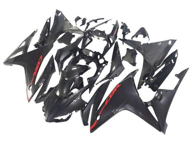 Descuento Carenados Moto Honda CBR500R 2016-2018 - Negro FibraCarbono Rojo