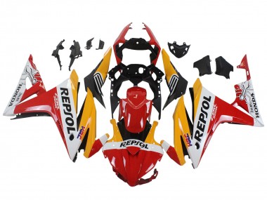 Descuento Carenados Moto Honda CBR500R 2016-2018 - Amarillo Blanco Rojo Repsol HRC
