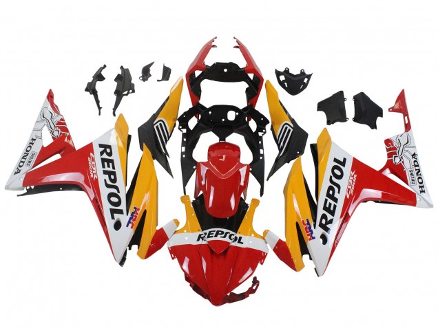 Descuento Carenados Moto Honda CBR500R 2016-2018 - Amarillo Blanco Rojo Repsol HRC