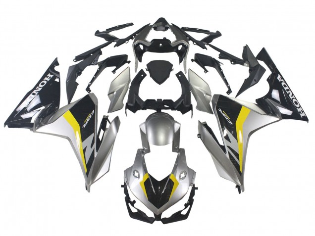 Descuento Carenados Moto Honda CBR500R 2022-2023 - Plata Amarillo Negro Brillante