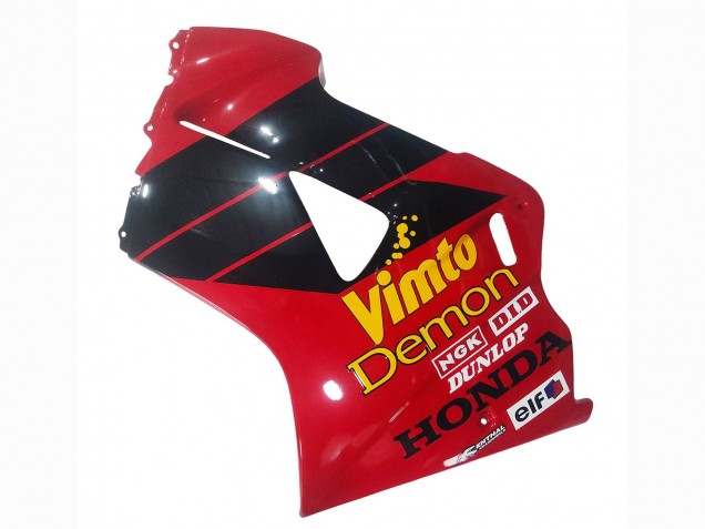Descuento Carenados Moto Honda VFR 800 1998-2001 - Rojo Blanco Negro Brillante Vimto