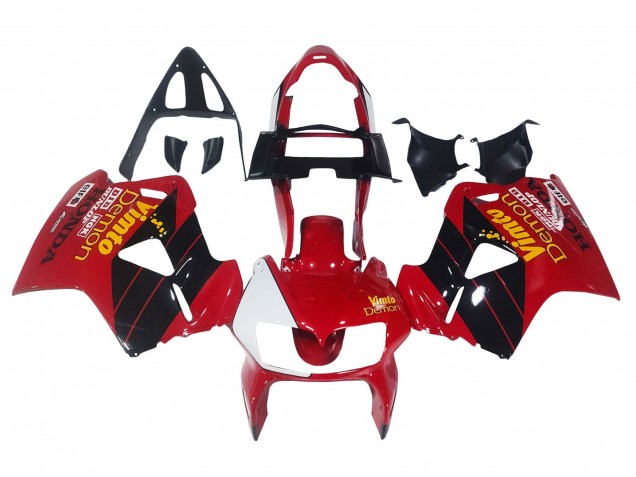 Descuento Carenados Moto Honda VFR 800 1998-2001 - Rojo Blanco Negro Brillante Vimto
