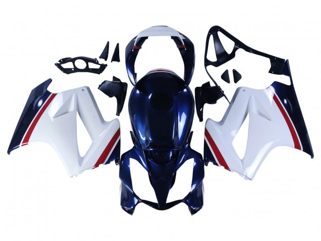 Descuento Carenados Moto Honda VFR 800 2002-2013 - Blanco Rojo Azul Oscuro