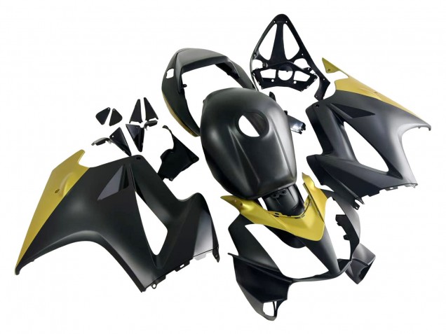 Descuento Carenados Moto Honda VFR 800 2002-2013 - Amarillo Negro Mate