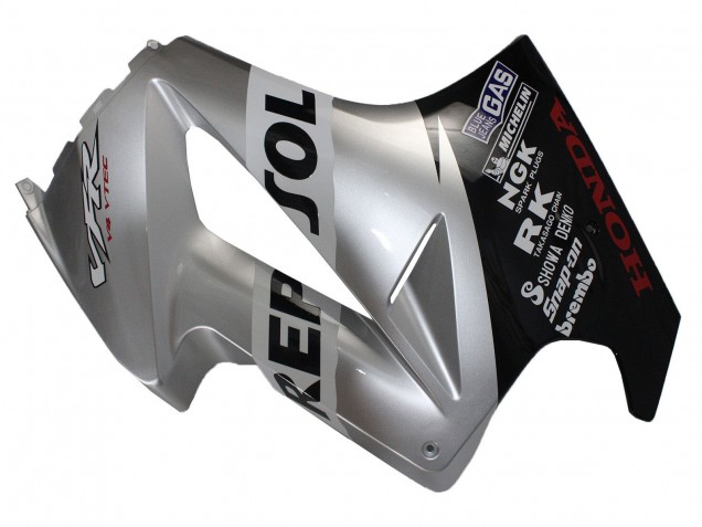 Descuento Carenados Moto Honda VFR 800 2002-2013 - Plata Negro Brillante Repsol