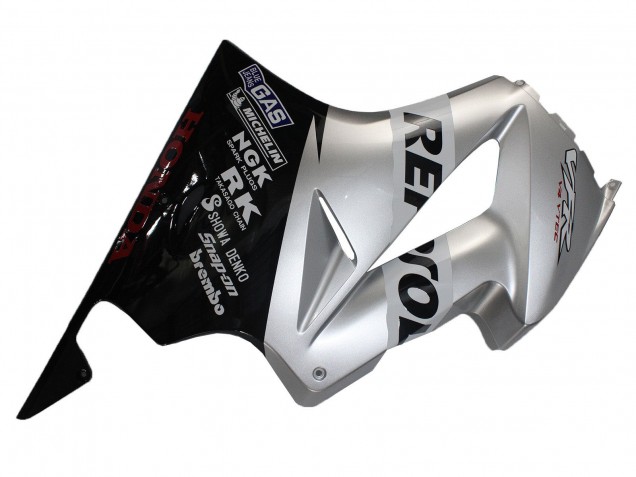 Descuento Carenados Moto Honda VFR 800 2002-2013 - Plata Negro Brillante Repsol