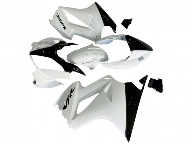 Descuento Carenados Moto Honda VFR 800 2002-2013 - Blanco Perla Negro Brillante Calcomanía