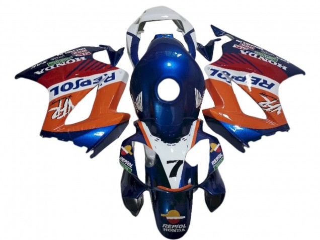 Descuento Carenados Moto Honda VFR 800 2002-2013 - Blanco Naranja Azul Repsol