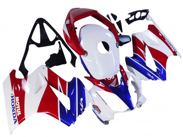 Descuento Carenados Moto Honda VFR 800 2002-2013 - Blanco Rojo Azul Motul